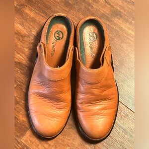 Double H Women’s Leather Mules — Tan size 7